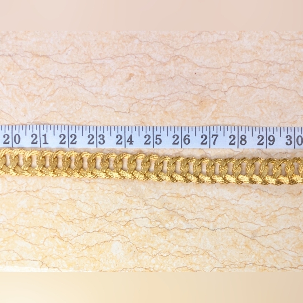 Vintage Grecian 18k Gold Plated Woven Wire Handmade Belt & Buckle - Picture 10 of 12